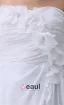 2015 Charming A-line Sweetheart Pleated Handmade Flowers Short Bridal Gown Simple Wedding Dress