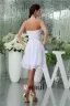 2015 Charming A-line Sweetheart Pleated Handmade Flowers Short Bridal Gown Simple Wedding Dress