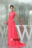 Unik A-linje Scoop Nakke Skuldre Chiffon Selskapskjoler