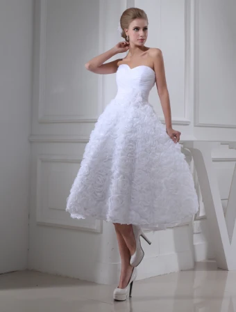 Lindo Línea A De Novia Sin Tirantes De Las Flores De La Colmena Vestidos De Novia Vestido De Boda
