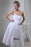 Cute A-line Sweetheart Strapless Ruffle Flowers Bridal Gown Wedding Dress