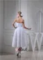 Cute A-line Sweetheart Strapless Ruffle Flowers Bridal Gown Wedding Dress