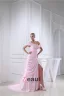 Sjarmerende A-linje Av Skulderen Plisserte Ruffles Blomster Ballkjoler