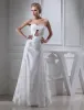 2015 Einzigartige Hüllen-schatz Trägerlose Gefaltete Spitze Brautkleid