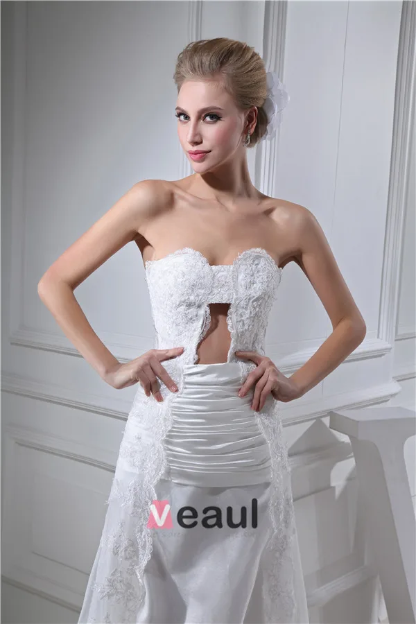 Uniques Gaine Chérie Bustier Robe De Mariée En Dentelle Plissée
