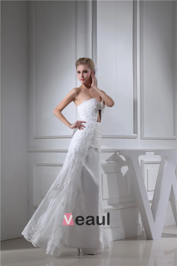 Uniques Gaine Chérie Bustier Robe De Mariée En Dentelle Plissée