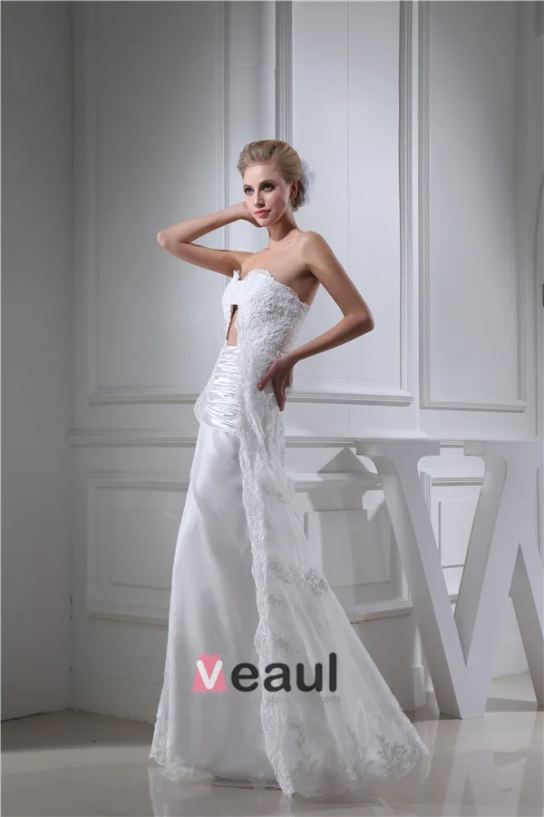Uniques Gaine Chérie Bustier Robe De Mariée En Dentelle Plissée