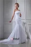 2015 Classic A-line Strapless Pleated Beading Wedding Dress