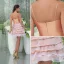 Gulliga Cascading Volanger Kort Cocktailklänning Festklänning