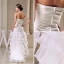 Sweetheart Mignon Volants En Cascade Robe De Mariage Asymétriques De Robe De Mariée