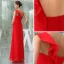 Simples Empire Une Épaule Longue Robe De Demoiselle D'honneur Plissée