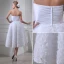 Cute A-line Sweetheart Strapless Ruffle Flowers Bridal Gown Wedding Dress