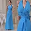 Simples Empire V-cou Licol Écharpe Longue Robe Demoiselle D'honneur Pour Mariage
