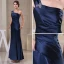 2015 Classic Simple A-line One Shoulder Ruffle Long Evening Dress