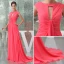 Unik A-linje Scoop Nakke Skuldre Chiffon Selskapskjoler