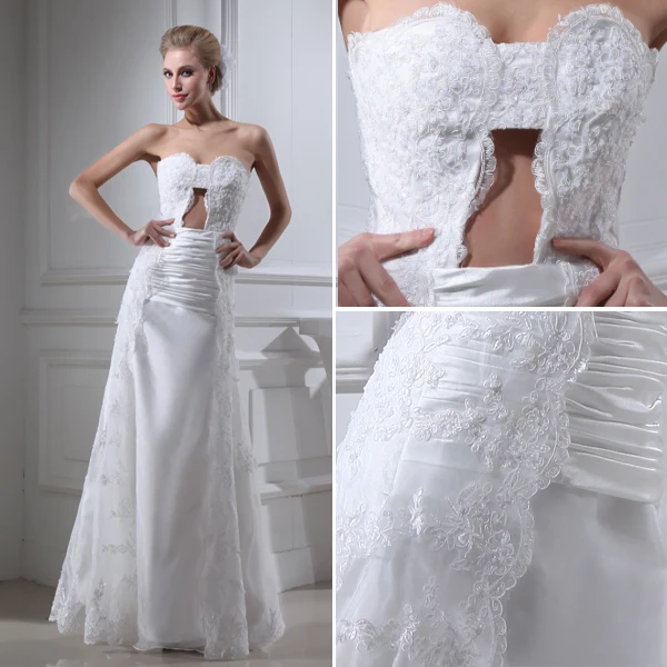 Uniques Gaine Chérie Bustier Robe De Mariée En Dentelle Plissée