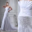 2015 Classic A-line Strapless Pleated Beading Wedding Dress