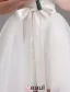 2015 Removable Sweetheart Bows With Tulle Tailing Short Wedding Dress
