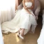 Luksus Elegant Hvit Perle Krystall Rhinestone Plattform Pumper Brudesko