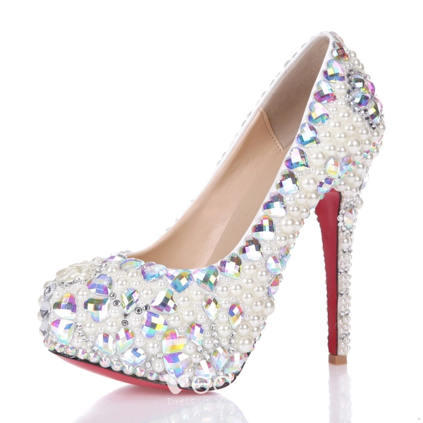 Platform rhinestone shoes top