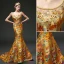 2015 Mermaid China Loong Robes / Cheongsam Embroidery Brocade Evening Dress Prom Dress