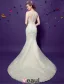 Scoop Sirène Cou Manches Appliques De Perles Dentelle Robes De Mariée