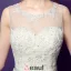 Scoop Sirène Cou Manches Appliques De Perles Dentelle Robes De Mariée