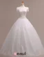 2015 Ball Gown Short Sleeves V-neck Beading Sequins Backless Organza Wedding Dress