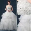 2015 Ball Gown Sweetheart Beading Rhinestone Ruffles Wedding Dress