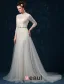 A-ligne Épaules Haute Qualité Dentelle Perles Perle Strass Robe De Mariée En Satin De Soie De Ceinture