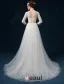 A-ligne Épaules Haute Qualité Dentelle Perles Perle Strass Robe De Mariée En Satin De Soie De Ceinture