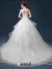 2015 Ball Gown Sweetheart Beading Rhinestone Ruffles Wedding Dress