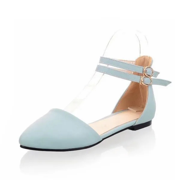 Hermoso Cielo Azul Para Mujer Sandalias Zapatos De Tacón Plano