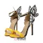 Trendy Frauen Sandalen Mit Schmetterlingsflügeln Und Farbblockdesign Hihg Heels
