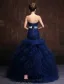 Élégants Volants Guillotine Bustier Noeud Royale Robe De Bal Bleue