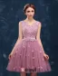 Épaules De Jeune Fille Douce V-cou Dentelle Et Robe De Cocktail En Tulle