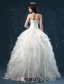 2015 Ball Gown Sweetheart Cascading Ruffles Organza Wedding Dress