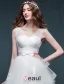 Épaules Un-ligne Perlage Perles Noeud Volants Guillotine Organza Robe De Mariée