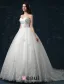 2015 Sweetheart Appliques Lace & Flowers Organza Ball Gown Wedding Dress