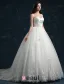 2015 Sweetheart Appliques Lace & Flowers Organza Ball Gown Wedding Dress