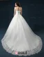 2015 Sweetheart Appliques Lace & Flowers Organza Ball Gown Wedding Dress