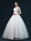 Épaules Robe De Bal Décolleté Carré De Fleurs À La Main Organza Robe De Mariée