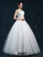 Épaules Robe De Bal Décolleté Carré De Fleurs À La Main Organza Robe De Mariée