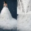 2015 Luxury Sweetheart Sleeveless Sequined Upper Corset Cascading Ruffles Ball Gown Wedding Dress