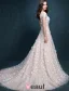 Une Ligne Appliques Princesse Carré Décolleté Dos Nu Perlage Robe De Mariée En Organza