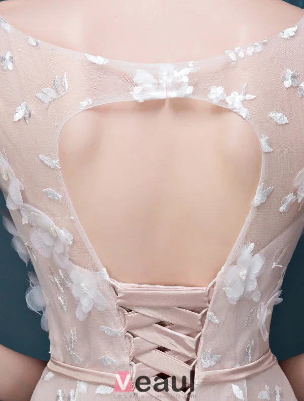 Une Ligne Appliques Princesse Carré Décolleté Dos Nu Perlage Robe De Mariée En Organza