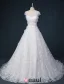Une Ligne Appliques Princesse Carré Décolleté Dos Nu Perlage Robe De Mariée En Organza