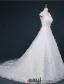 Une Ligne Appliques Princesse Carré Décolleté Dos Nu Perlage Robe De Mariée En Organza