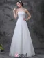 Simple Une Ligne De Robe De Mariée En Dentelle Bretelles Strass Ceinture