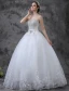 2015 Glitter Sweetheart Sequin Rhinestone Floor-length Lace Ball Gown Wedding Dress